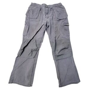 Blaklader Pants Mens 42x32 Black Canvas Cargo Carpenter Workwear Utility 1600